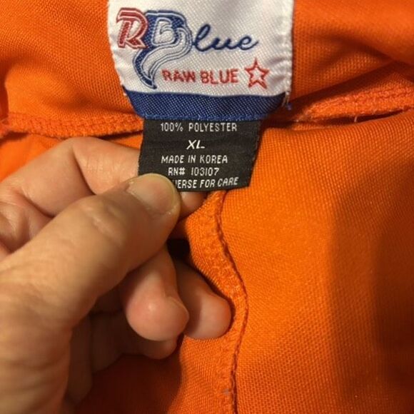 Raw Blue Size XL Orange Snap Sides Basketball Shorts - Picture 7 of 11